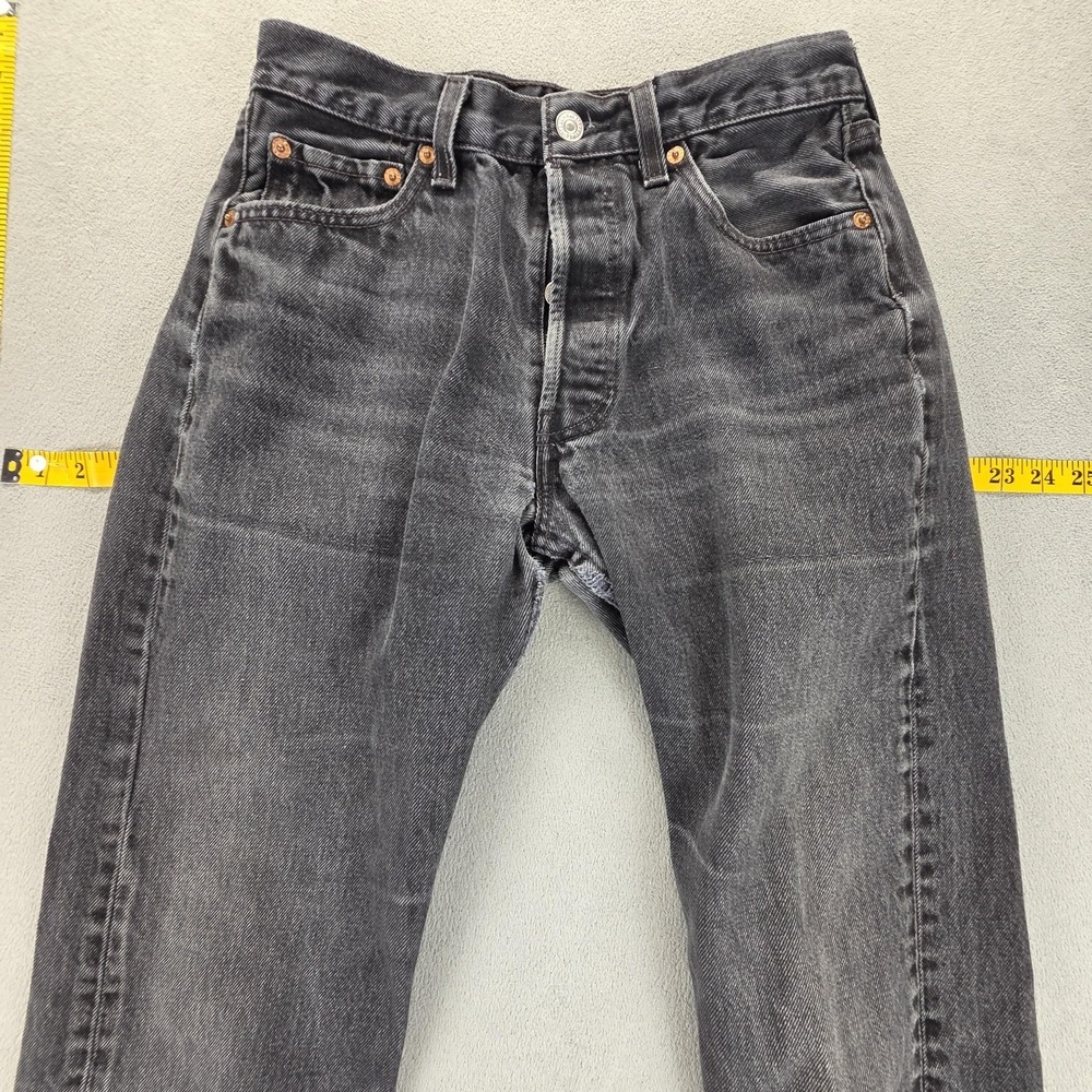 Vintage Levis 501 Jeans Mens Black Regular Straight Made In USA Fits 24x30 - Picture 11 of 16